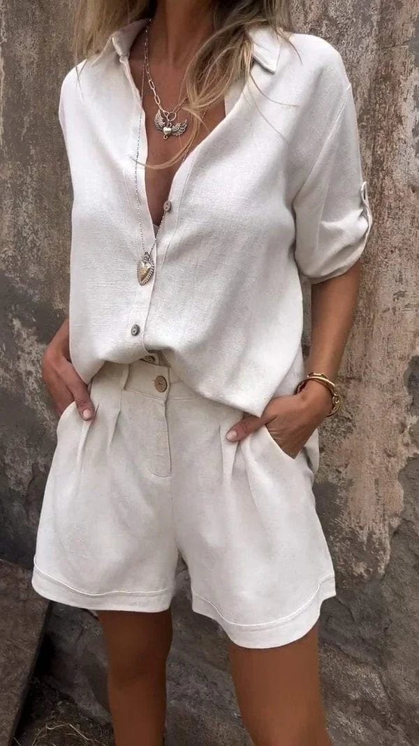 Ensemble Élégant En Lin