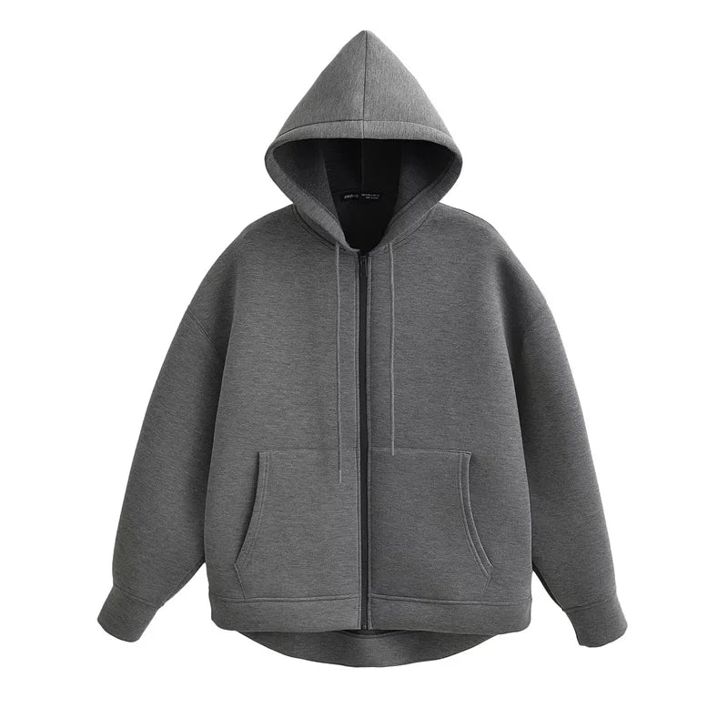 Zoé | Sweat à capuche zippé oversize